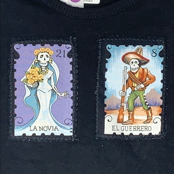 Black American apparel kids T-shirt with Skeletons NWT - Picture 1 of 4